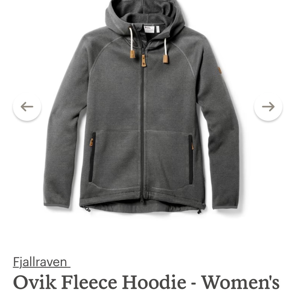 Womens Fjallraven Ovik Fleece Hoodie Excellent Condition